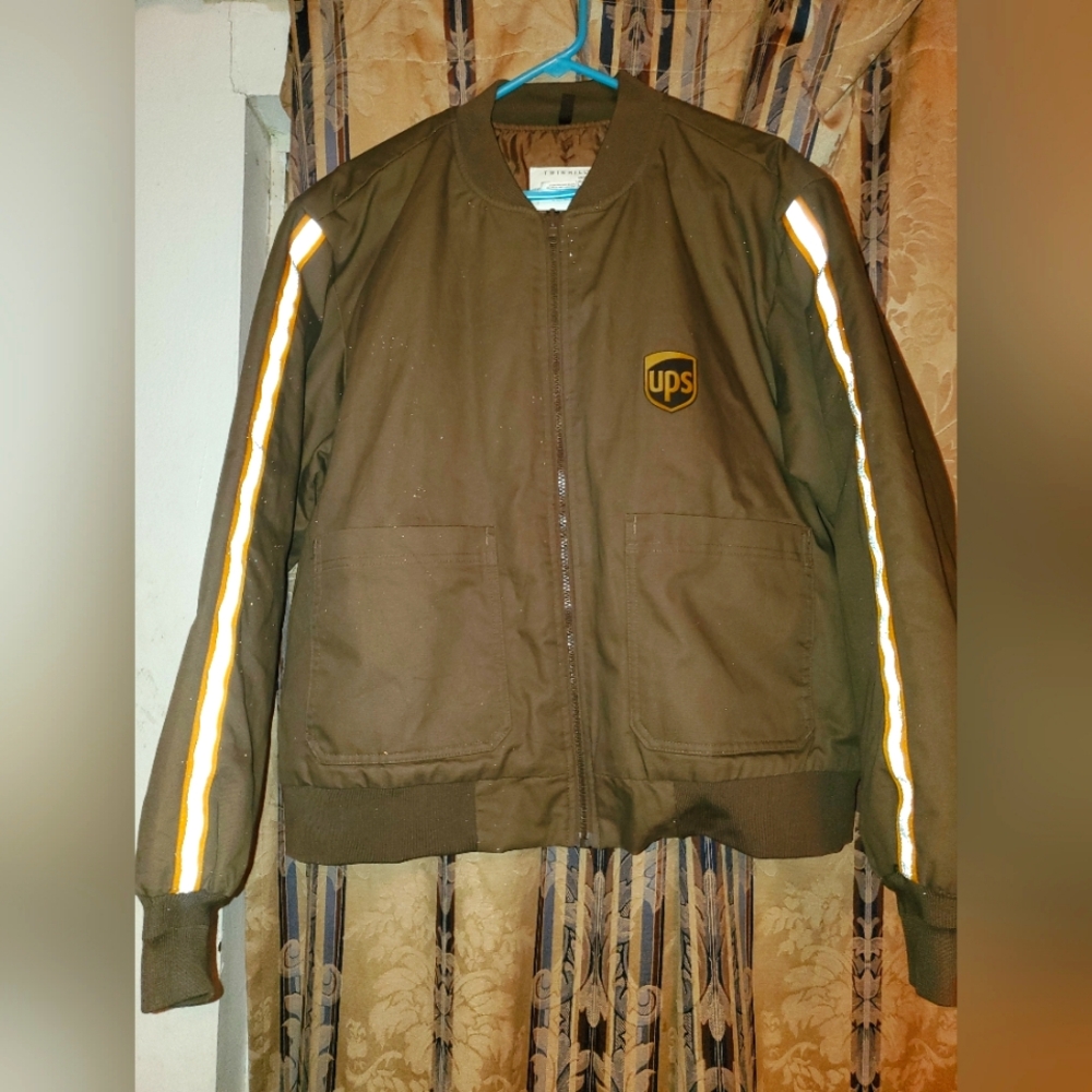Twinhill UPS Brown Pullover Jacket Reflective Employee Uniform Large 42/44